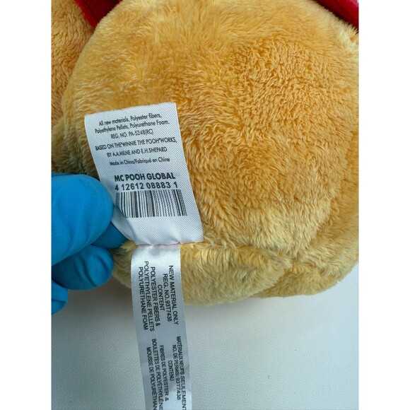 Disney Store Winnie The Pooh 12” Plush Stuffed Classic Bear Red Sweater NEW Tags - Picture 8 of 10